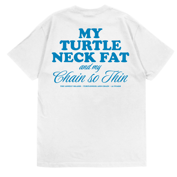 Limited Edition Turtleneck & Chain 15th Anniversary Tee - White